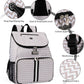 BAGLHER丨Dog Travel Bag, Airline Approved Pet Supplies Backpack, Dog Travel Backpack with 2 Silicone Collapsible Bowls and 2 Food Baskets