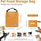 Dog Food Travel Bag w/2PCS Collapsible Dog Travel Bowls,dog food storage container 20 lb(Yellow, Large)