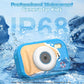 Kids Camera Waterproof, IP68 Underwater Camera for Kids Aged 3-12, HD Kids Digital Camera with 1080P Video Recording, Durable ABS Material, Pool Toys for Boys Girls with 32GB Card(Blue)