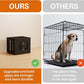 26" Heavy Duty Dog Crate Furniture for Small,Medium and Large Dogs,Rustic Wooden Dog Cage Kennel Indoor Furniture with Waterproof Top,Decorative Pet House Side End Table (Black)
