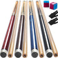 Pool Cue, 4 Pcs Pool Cue Stick 18 19 20 21 oz 4 Sets Cue Sticks 58 inch Pool Cues Adult Canadian Maple Wood Billiard Stick