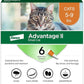 Advantage II Small Cat Vet-Recommended Flea Treatment & Prevention | Cats 5-9 lbs. | 6-Month Supply