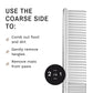 Eye Envy Tear Stain Remover Comb for Dogs and Cats. Fine/Coarse with 80 Rounded Pins. Gently Remove Crusty Eye Debris, Gunk and Boogers. Face and Feet Comb. Remove Tangles