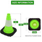 OrangeStar 8 Pack 12" Green Traffic Safety Cones, PVC Parking Construction Cones w/Reflective Collar, Heavy Duty Base for Driving Practice, Parking Lots and Roadwork