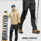 TBMPOY Men's Snow Ski Hiking Pants Waterproof Winter Fleece Lined Pants Camping Skiing Ice Fishing Pants with Belt