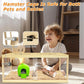 Large Hamster Cage 48", Front Opening Lockable Sliding Door Gerbil Cage, Dwarf Hamster Cage with Metal Mesh Roof, Chewproof Syrian Hamster Habitat Enclosure, (Wooden, 48" L x 20" W x 20" H)