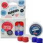 Earvolution Floating Putty Buddies Ear Plugs for Swimming - Invented by an Ear Physician - Moldable, Premium, Silicone - Floats on Water - Waterproof - Made in The USA - 3 Pack - Red/White/Blue