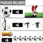 6 Pcs Deflated Soccer Ball Bulk with Pump Size 5/4/3 Sport Soccer Ball Training Ball for Adult Soccer for Game Match Birthday Party Gift