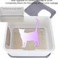 RIZZARI Large Enclosed Cat Litter Box : Covered Leak-Proof Reduces Odor - for Indoor Use Cat Owners (Light Gray)