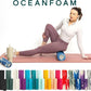 Oceanfoam Ripple Travel Foam Roller (11" x 3.35") Firm Mini Foam Roller for Physical Therapy, Deep Tissue Massage, Back Pain - High Density, Ergonomic Wave Textured - Yoga, Exercise (Royal Marbled)