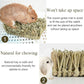Hamiledyi Rabbit Grass Bed Bunny Natural Straw Woven Mat Guinea Pig Hay Mat Chew Mat for Rabbit Guinea Pig Chinchilla Squirrel Hedgehog(10.6x7.5x3.5inches)