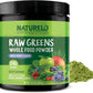 NATURELO Raw Greens Superfood Powder - Mixed Berry - Boost Energy, Detox, Enhance Health - Organic Spirulina - Wheat Grass - Whole Food Nutrition from Fruits & Vegetables - 240 Grams