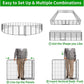 Dog Playpen Outdoor Extra Wide 32 Panels Heavy Duty Dog Fence 47" Height Anti-Rust with Doors Portable for RV Camping Yard, Total 84FT, 561 Sq.ft, Snowy Black