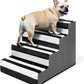 JOEJOY Dog Stairs for Small Dogs 17.7" H, 4-Step Dog Steps for High Bed and Couch, Pet Stairs with Non-Slip Bottom Washable Cover for Small Dogs and Cats