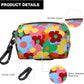 Petmolico Dog Poop Bag Holder Leash Attachment, Pet Waste Bag Dispenser Zippered Pouch, Fits Any Leash, Includes Free Roll of Dog Bags, Poop Bag Dispenser - 2 Pack, Colorful Flowers