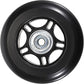 OwnMy 75mm x 23mm Luggage Wheels Replacements Set of 2 Mute Suitcase Replacement Wheels with Black Screws Axles Bearings, Rotatable Silent Rubber Suitcase Swivel Wheel Kit