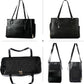 Stylish Dog Purse Carrier, Leather Pet Carrier Bag for Small Dogs Cats Puppy, Airline Approved Soft-Sided Carrier Black