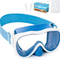 Kids Swim Goggles with Nose Cover, Anti-Leak Swim Mask with Elastic Fabric Strap, UV Protection Swimming Goggles for Kids