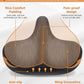 Wide Bicycle Seats for Comfort Men & Women, Oversized & Extra Soft Padded Bike Seat Cushion, Comfortable Large Bike Saddle for Ebike, Mountain Bike, Beach Cruiser, Stationary Exercise Bike