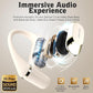 OHAYO Open Ear Headphones,Earbuds with Ergonomic Earhook,Bluetooth Headphones 5.4 with Smart Digital Display,40H Playtime,IPX6 Waterproof,Touch Control Earphones Fit Cycling,Running,Workout(Beige)