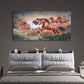 Yxbhhym Large Wall Art Running Horse Canvas Wall Art Animal Picture Prints Eight Horses Paintings Posters Animal Artwork for Wall Living Room Decor Framed Modern Farmhouse Decoration-24x48inches