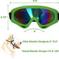 Large Dog Sunglasses With Adjustable Strap UV Protection, Windproof Puppy Eyewear, Suitable for Medium-Large Pets, Eyes Protection, Soft Goggles (Green Frame)