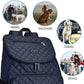BAGLHER Dog Travel Bag,Airline Approved Pet Supplies Backpack, Dog Travel Backpack with 2 Silicone Collapsible Bowls and 2 Food Baskets.