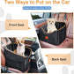 Dog Car Seat for Small Dogs, Memory Foam Booster Dog Seat for Dogs up to 35 lbs, Elevated Pet Car Seat with Washable Removable Cover, Storage Pockets (Black)