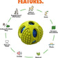 Max Fusion with Nike Grind, Arlee Meteor Dog Toy, Chew Toy for Play, Fetch, Tug, M