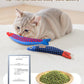 Interactive Cat Toys with[5000mg Premium A+Catnip][Baby Grade] Soft Chew Kicker Cat Toys for Indoor Cats & Kittens, Crinkle &Rattle Fish Sound Toy, Drives Bored Cats Crazy with Fun,3 Pack