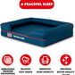 The Dog’s Bed, Medium Blue Oxford with Red Trim USA Flag Dog Bed 30x23.5, Memory Foam, Pain Relief, Post Surgery, Lameness, Supportive, Calming, Waterproof Washable Cover Cover, Veterinary Approved