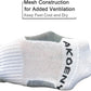 AKOENY Men's Performance Athletic Cushioned Quarter Ankle Socks (6 Pairs)