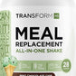 TransformHQ Meal Replacement Shake Powder 28 Servings (Mint Chocolate Chip) - 20G Protein per Serving, Non-GMO