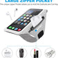 Cell Phone Running Armband with Earbuds Zipper Pocket Armband Case Running Holder For iPhone 16 Pro Max/15/14 Pro Max/13/12 /11 Pro Max/XS/XR ,Galaxy S20 S10,Sweatproof Arm Band with Card/Key Bag