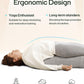 Zonli Yoga Bolster Pillow for Meditation & Restorative Yoga - Rectangular Support Cushion with Removable Cotton Cover & Carry Handle, 26"x11"x7"