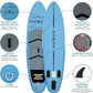 Inflatable Stand Up Paddle Board, 10'x30''x6'' Ultra-Light Paddleboards for All Skill Levels with SUP Accessories, Paddle, Fins, Leash, SUP Pump, Backpack