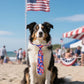 PET SHOW 10 Pack 4th of July Big Dog Ties Neckties for Large Breed Dogs XL Adjustable Holiday Grooming Accessories Patriotic Neck Ties Bowties Girl Boy Pets Memorial Day Holiday Party Costumes