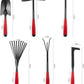 Set of 6 Gardening Tool Set, Rust-Resistant Handy Tools for Gardening, Ideal Gardening Gift Set, Including Trowel, Weeder, Hoes, and Rakes
