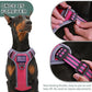 BUMBIN Tactical Dog Harness for Large Dogs No Pull, Famous TIK Tok No Pull Puppy Harness, Fit Smart Reflective Pet Walking Harness for Training, Adjustable Dog Vest Harness with Handle Pink L