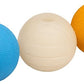 Amazon Basics Dog Toys, Interactive Assorted Rubber Balls, (Pack of 3), 2.5 inch, Blue, Beige, Orange