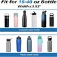 32 40 oz Water Bottle Carrier with Strap, Neoprene Water Bottle Sleeve Bag with 2 Pockets Insulated Flask Sling Holder for Walking Hiking Gym