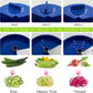 3 in 1 Vegetable Spiralizer Slicer, Adjustable Zucchini Carrot Noodle Maker, Cucumber Spiral Cutter, Easy to Use Kitchen Tool（Blue）