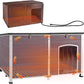 Aivituvin Dog House Insulated Outdoor Dog Kennel with Heated Liner for Winter 59" Extra Large Insulated Dog Cage with Heater,All-Around Iron Frame(Grey)