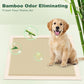MIZOK Puppy Pads Small 22x22 Pee Pads for Dogs Bamboo Odor Eliminating & 6-Layer Absorbent Leak-Proof Dog Pee Pads Potty Training with Adhesive Tabs, Disposable (50 Counts)
