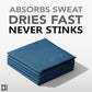 Pocket-Sized Sweat Towels - The Original Sweat Absorbing Handkerchiefs - Quick-Dry Microfiber Sweat Rags for Face, Hands, & Body - Men & Women - Gym, Sports, and Work (Blue: 5 Pack)
