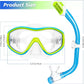 GoseWave Snorkeling Gear for Kids, Kids Snorkel Set for Ages 5-15, Anti-Fog Diving Mask and Dry Top Snorkel Set, Unisex Swimming Goggles with Nose Cover
