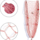 Nature Fish Net Wall Decoration with Shells, Ocean Themed Wall Hangings Fishing Net Party Decor for Pirate Party,Wedding,Photographing Decoration (Pink)