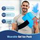 Comfytemp Wearable Ice Pack for Injuries Reusable Gel for Knee Shoulder Back Pain Relief, Arthritis with Instant Hot Cold Compress, Large Ice Pad, 2 Straps, 10.5"x14.5", Surgery Gift