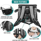 PetAmi Dog Bike Basket, Soft-Sided Ventilated Dog Bike Carrier Backpack, Pet Bicycle Basket for Bike Handlebar, Small Medium Puppy Cat Kitten Car Booster Seat with Safety Strap, Max 18 lbs, Gray