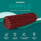 Oceanfoam Ripple Travel Foam Roller (11" x 3.35") Firm Mini Foam Roller for Physical Therapy, Deep Tissue Massage, Back Pain - High Density, Ergonomic Wave Textured - Yoga, Pilates, Exercise (Maroon)